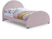 Brody Velvet Queen Bed Pink - Gate FurnitureQueen Bed