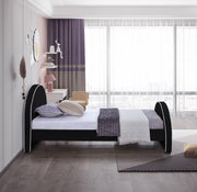 Brody Velvet Twin Bed Black - Gate FurnitureTwin Bed