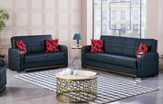 Bronx Convertible Black Sleeper Living Room Set - Gate FurnitureLiving Room Set