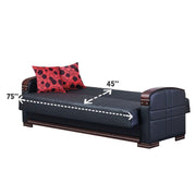 Bronx Convertible Black Sleeper Living Room Set - Gate FurnitureLiving Room Set