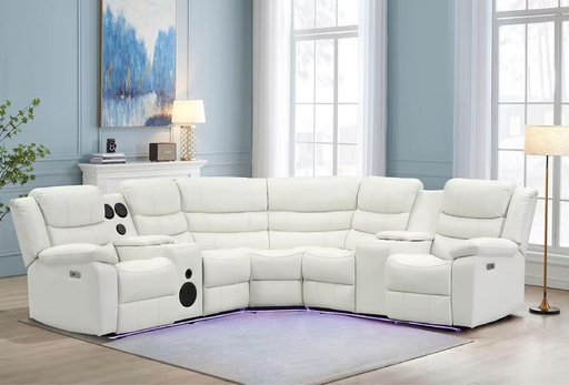 Bronx White 3-pc  Sectional - BRONX-WT-3-PC-SEC