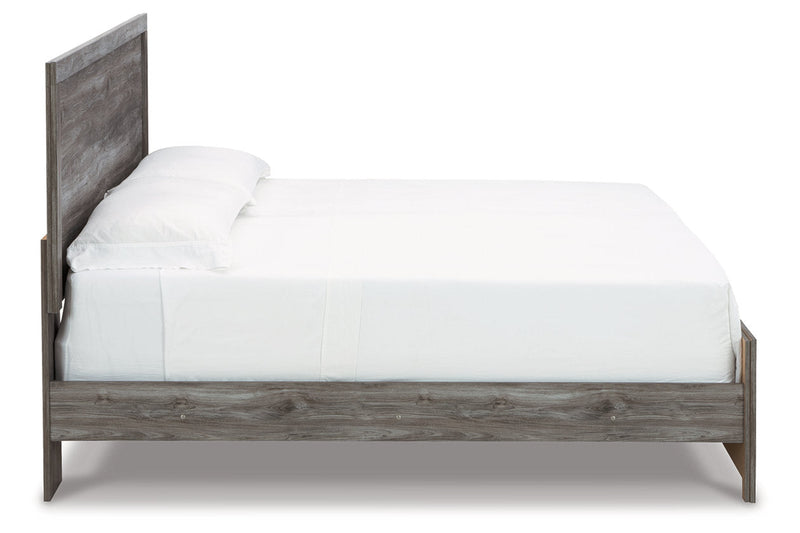 Bronyan Dark Gray King Panel Bed - Gate FurnitureKing Bed