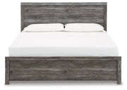 Bronyan King Panel Bed with Mirrored Dresser in Dark Gray - PKG014947