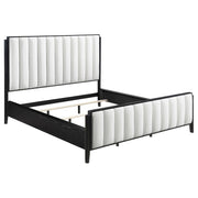 Brookmead 4-piece Upholstered Cal King Bedroom Set Black - 224710KW-S4