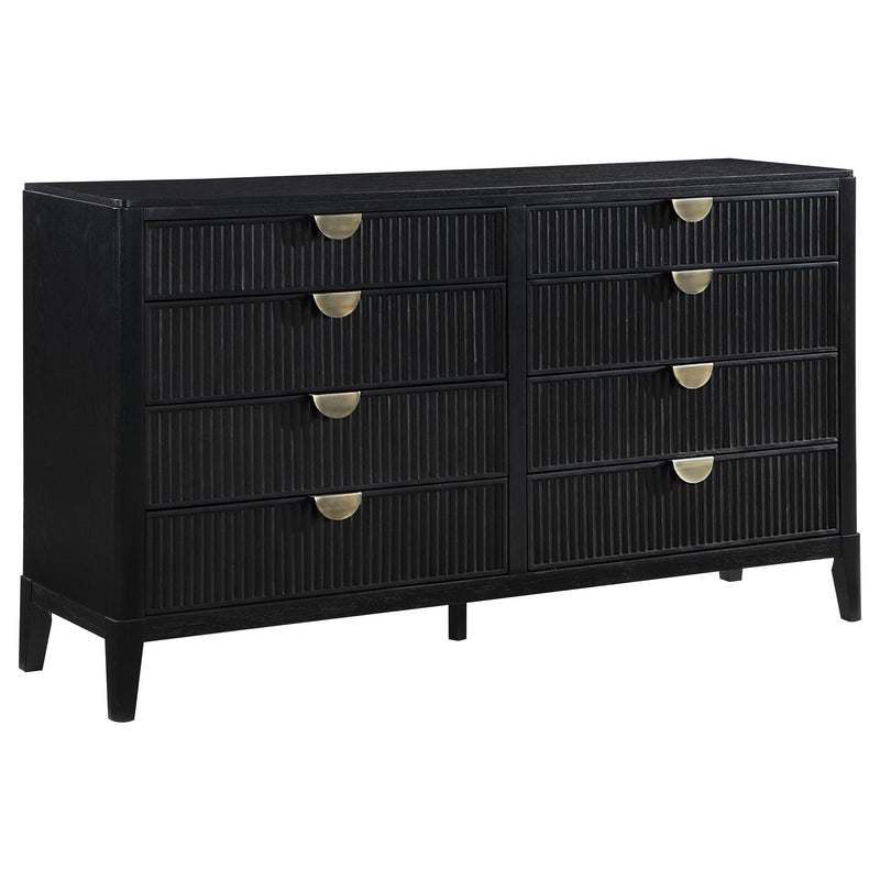 Brookmead 4-piece Upholstered Eastern King Bedroom Set Black - 224710KE-S4