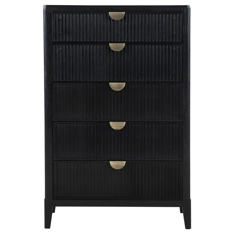 Brookmead 5-drawer Bedroom Chest Black - 224715