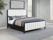 Brookmead 60-inch Upholstered California King Bed Black - 224710KW