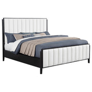 Brookmead 60-inch Upholstered California King Bed Black - 224710KW
