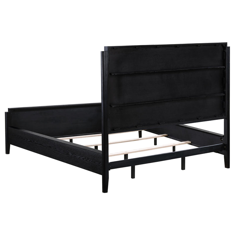 Brookmead 60-inch Upholstered California King Bed Black - 224710KW