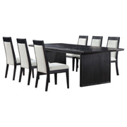 Brookmead 7-piece Extension Leaf Dining Table Set Black - 108231-S7A
