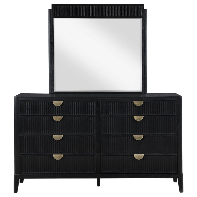 Brookmead 8-drawer Dresser with Mirror Black - 224713M