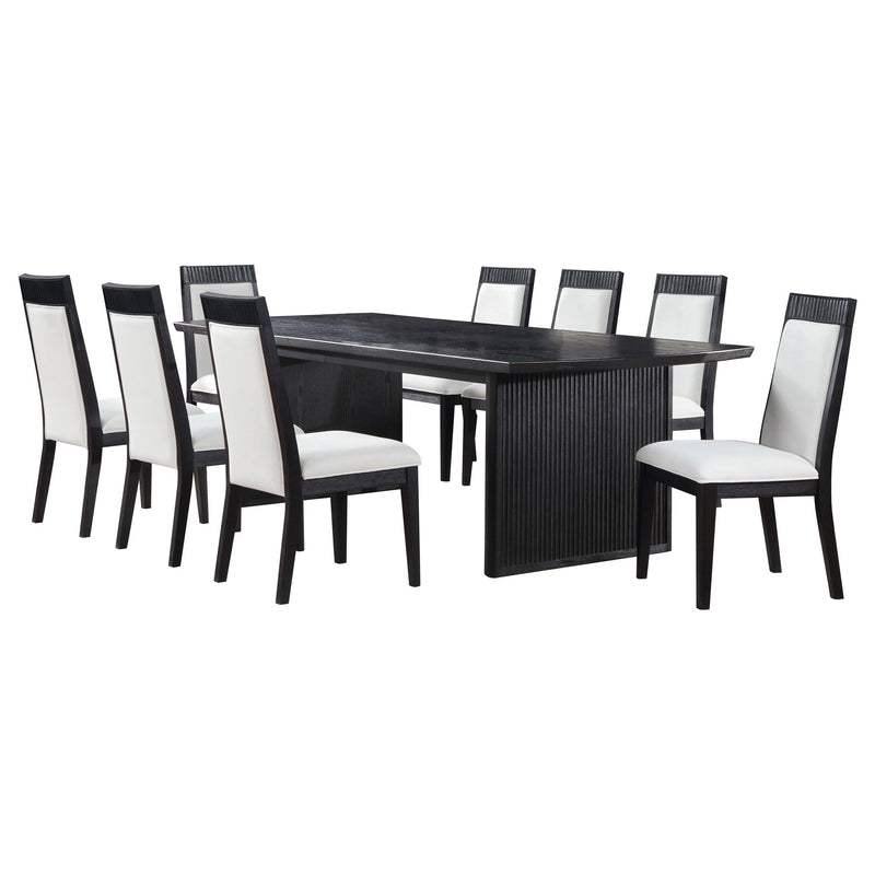 Brookmead 9-piece Extension Leaf Dining Table Set Black - 108231-S9A