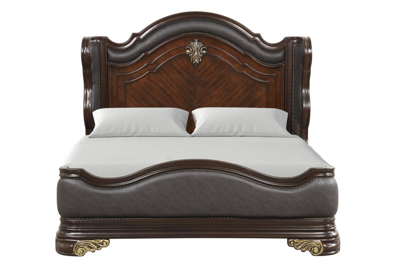 Brooks - Brown Upholstered Queen Bed - B230-Q-Bed