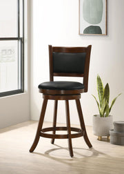 Broxton Upholstered Swivel Counter Chair Chestnut (Set of 2) - 101919