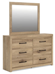 Brozmont Full Panel Platform Bed, Dresser and Mirror - B1045B11