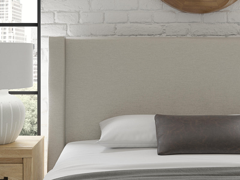 Brozmont Oatmeal Queen Upholstered Storage Bed - B1045B12