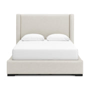 Brozmont Oatmeal Queen Upholstered Storage Bed - B1045B12