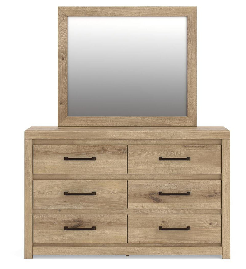 Brozmont Queen Panel Bed, Dresser and Mirror - B1045B3
