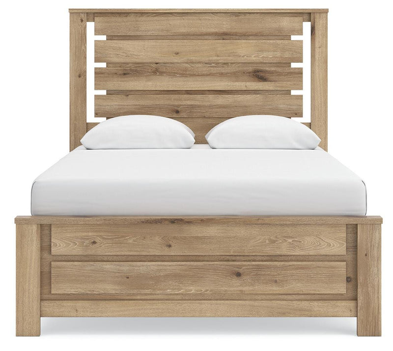 Brozmont Queen Panel Bed, Dresser and Mirror - B1045B3