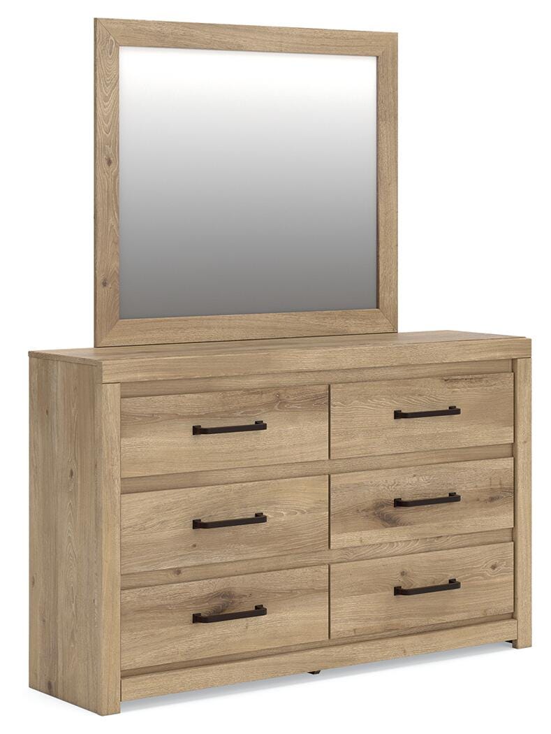 Brozmont Queen Panel Bed, Dresser and Mirror - B1045B3