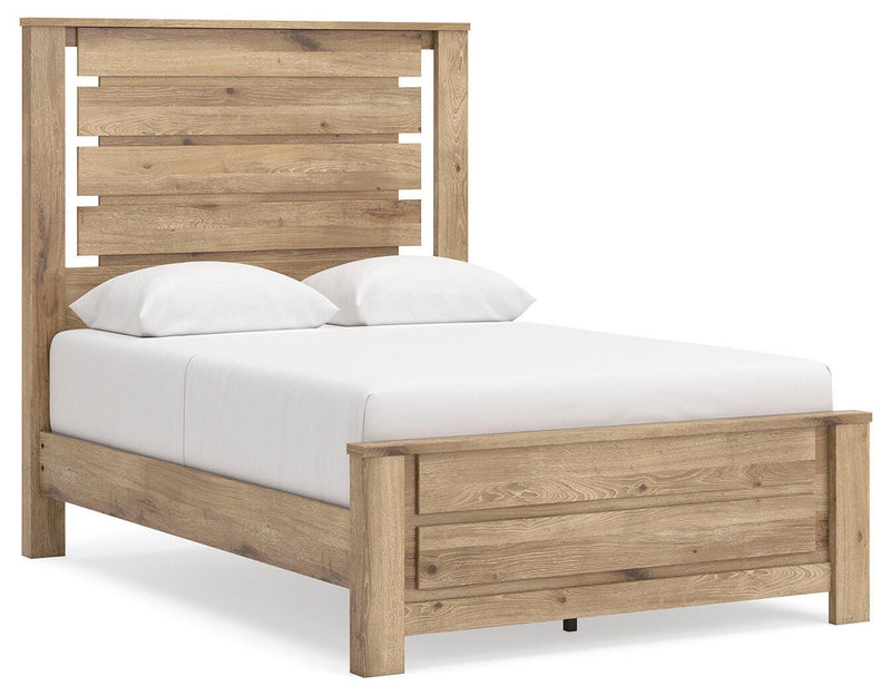 Brozmont Tan Full Panel Platform Bed - B1045B10