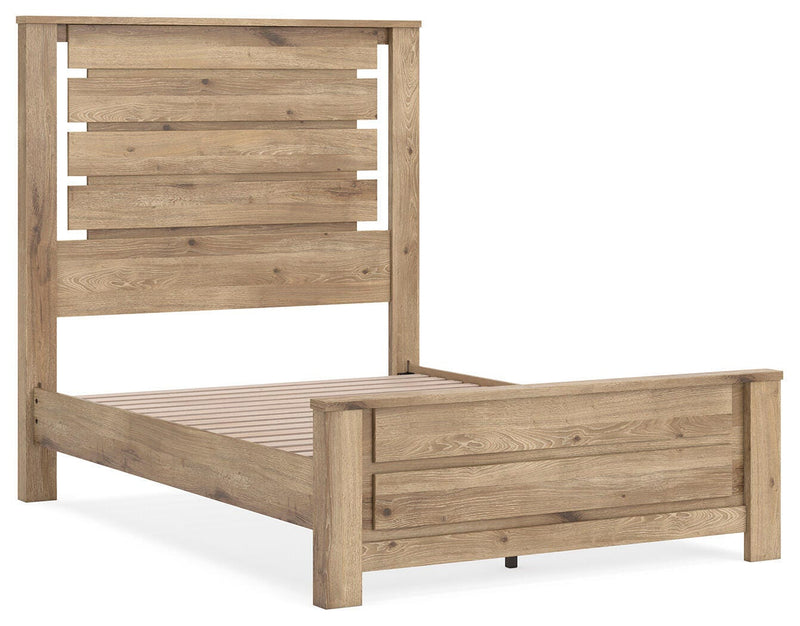 Brozmont Tan Full Panel Platform Bed - B1045B10