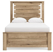 Brozmont Tan Full Panel Platform Bed - B1045B10