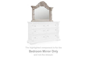 Bruchandi Antique White Bedroom Mirror - PCB948-36