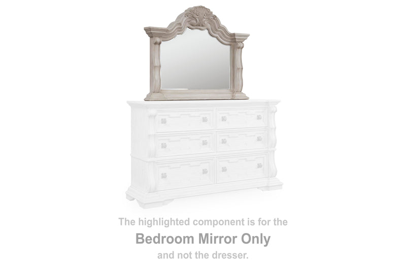 Bruchandi Antique White Bedroom Mirror - PCB948-36
