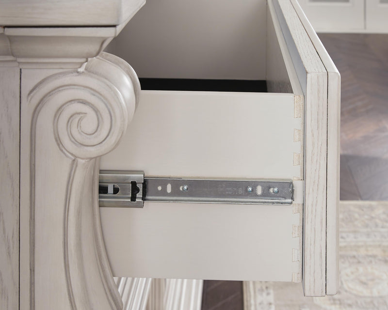 Bruchandi Antique White Dresser and Mirror - PCB948B1