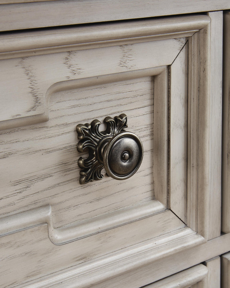 Bruchandi Antique White Dresser and Mirror - PCB948B1