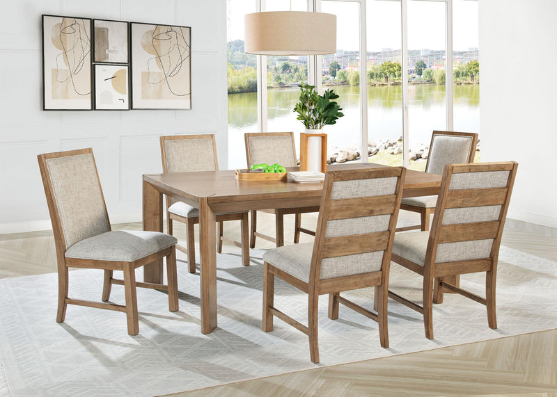 Bruner 7-piece 72-inch Rectangular Dining Set Natural Brown - 109101-S7