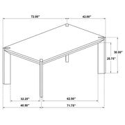 Bruner 72-inch Rectangular Wood Dining Table Natural Brown - 109101