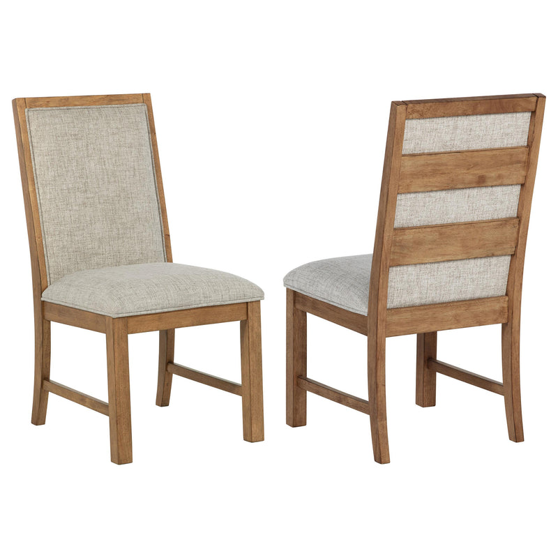 Bruner Upholstered Side Chair Natural Brown (Set of 2) - 109102