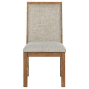 Bruner Upholstered Side Chair Natural Brown (Set of 2) - 109102