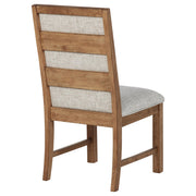 Bruner Upholstered Side Chair Natural Brown (Set of 2) - 109102