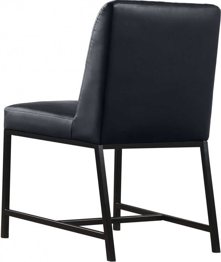 Bryce Vegan Leather Upholstered Dining Chair in Black, Set of 2 - 918Black-C