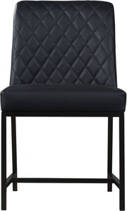 Bryce Vegan Leather Upholstered Dining Chair in Black, Set of 2 - 918Black-C