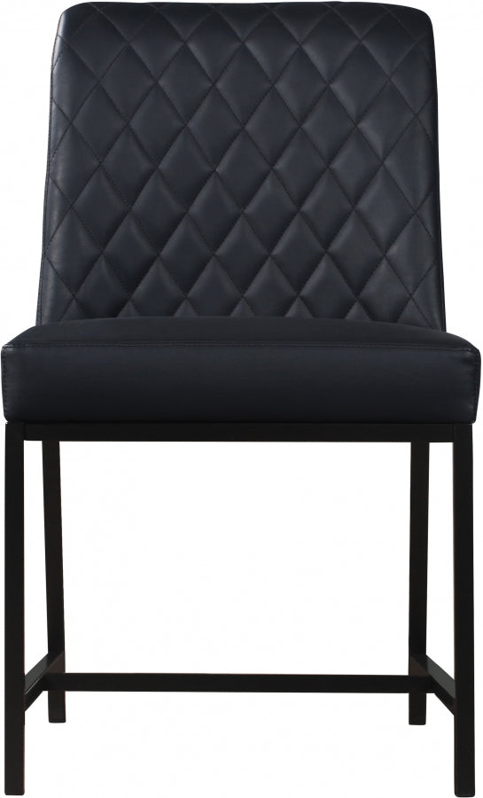 Bryce Vegan Leather Upholstered Dining Chair in Black, Set of 2 - 918Black-C