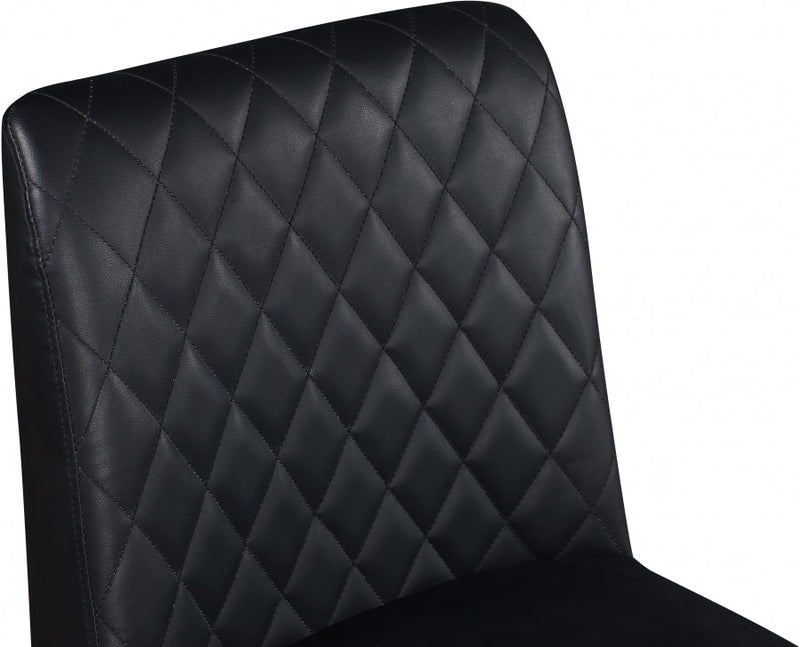 Bryce Vegan Leather Upholstered Dining Chair in Black, Set of 2 - 918Black-C