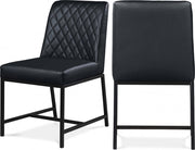 Bryce Vegan Leather Upholstered Dining Chair in Black, Set of 2 - 918Black-C