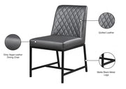 Bryce Vegan Leather Upholstered Dining Chair in Grey, Set of 2 - 918Grey-C