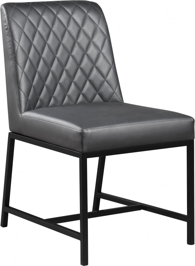 Bryce Vegan Leather Upholstered Dining Chair in Grey, Set of 2 - 918Grey-C