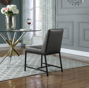 Bryce Vegan Leather Upholstered Dining Chair in Grey, Set of 2 - 918Grey-C