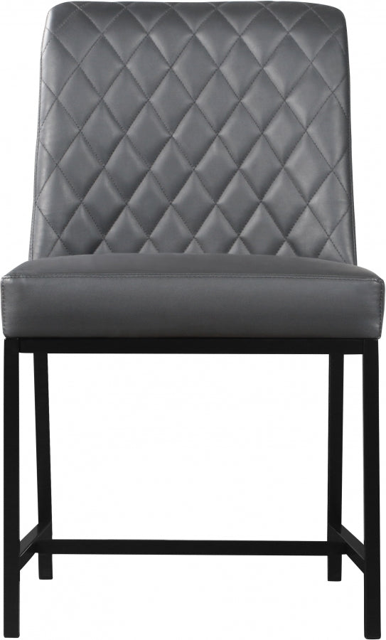 Bryce Vegan Leather Upholstered Dining Chair in Grey, Set of 2 - 918Grey-C
