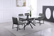 Bryce Vegan Leather Upholstered Dining Chair in Grey, Set of 2 - 918Grey-C