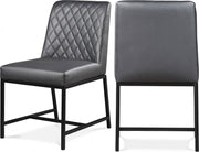 Bryce Vegan Leather Upholstered Dining Chair in Grey, Set of 2 - 918Grey-C