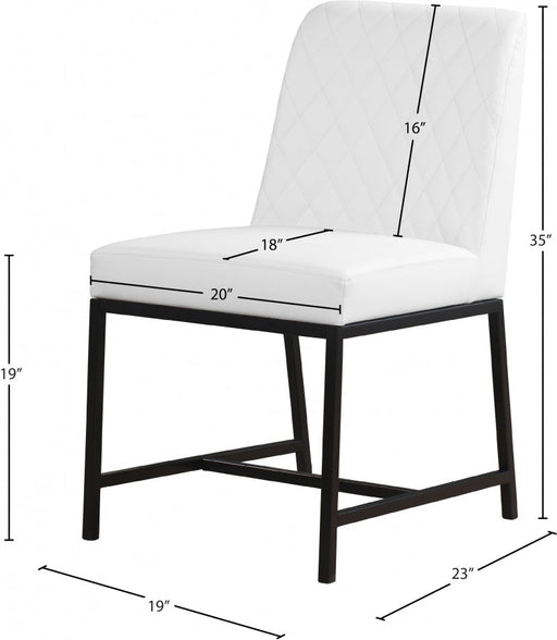 Bryce Vegan Leather Upholstered Dining Chair in White, Set of 2 - 918White-C