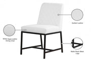 Bryce Vegan Leather Upholstered Dining Chair in White, Set of 2 - 918White-C