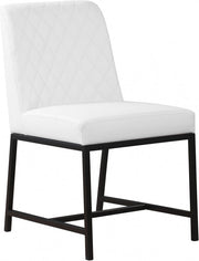 Bryce Vegan Leather Upholstered Dining Chair in White, Set of 2 - 918White-C